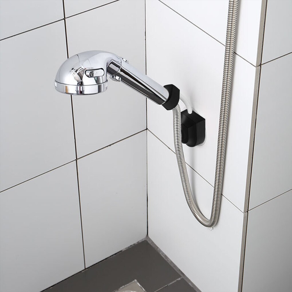 Universal Self-Adhesive Showerhead Bracket Wall-mounted Shower Head Holder 360° Rotatable Bathroom Accessories Stand Holder