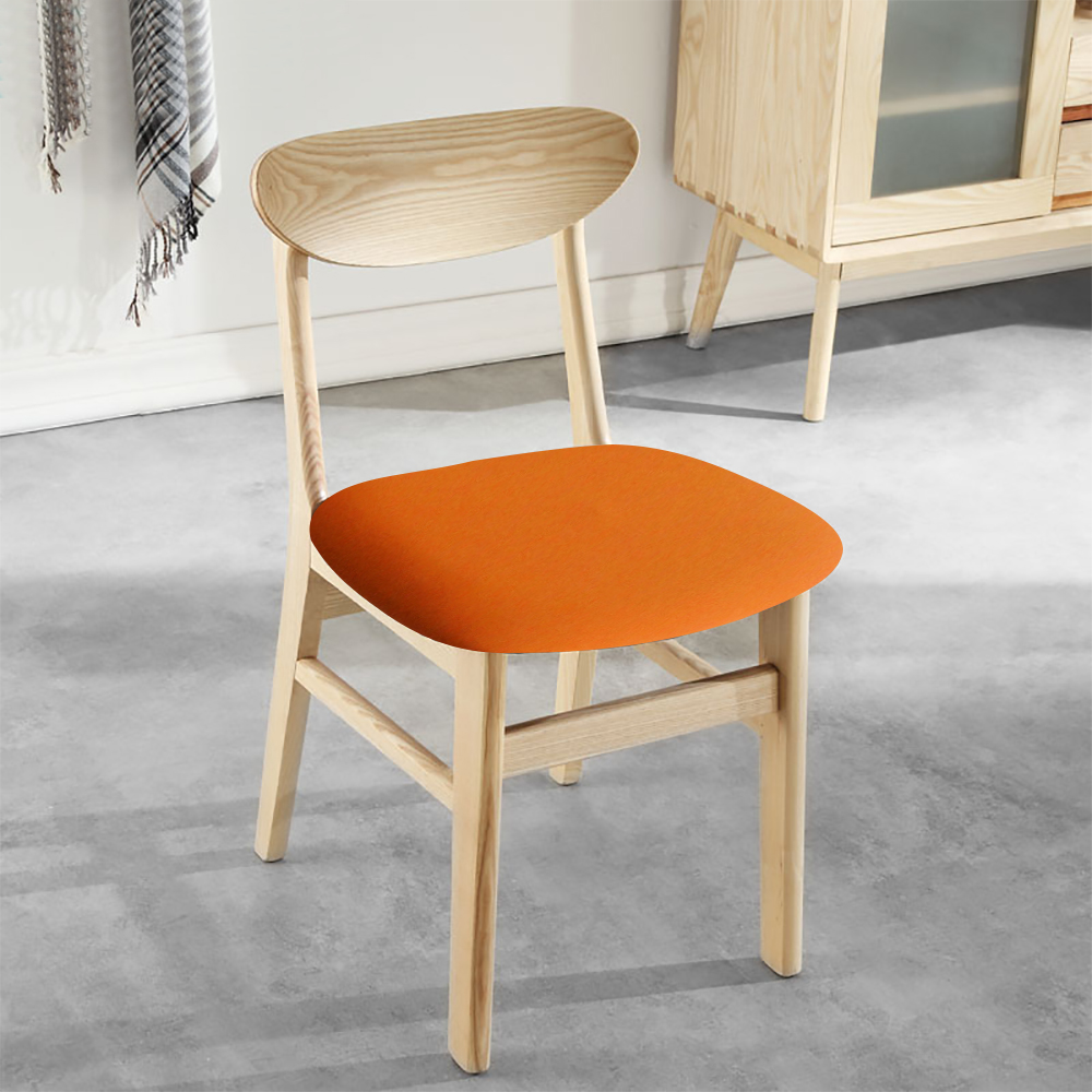 1 stk stol setebeskytter trekk trykt kjøkken tøye ut trekk til spisestue stol avtagbart elastisk sete trekk stue slipcover: Oransje