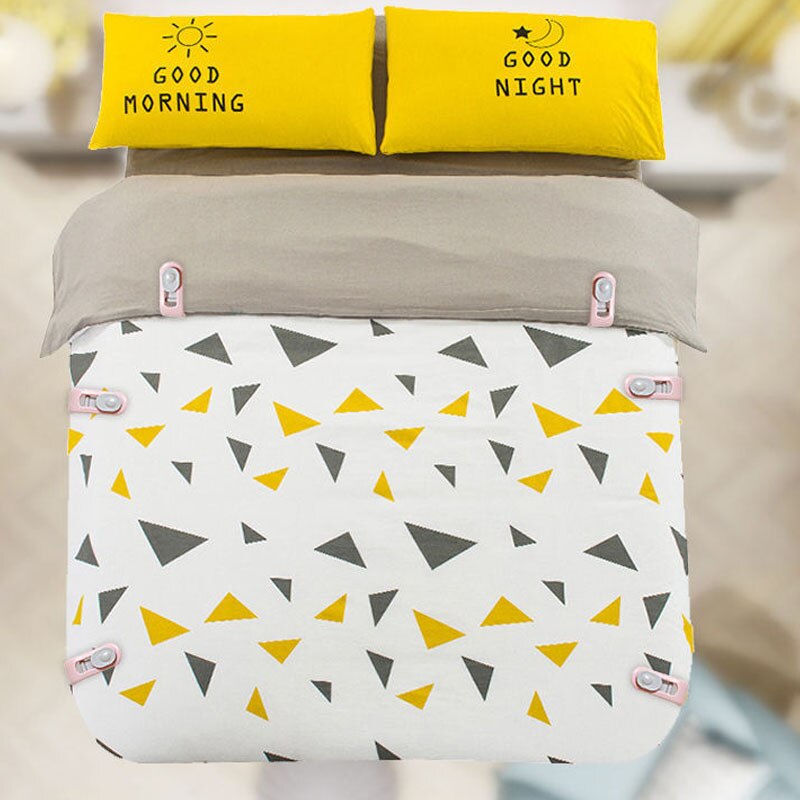 6pz clip per piumini copripiumino antiscivolo clip per copripiumino fissatore lenzuolo anti-corsa clip per trapunta fissaggio per dormire mollette