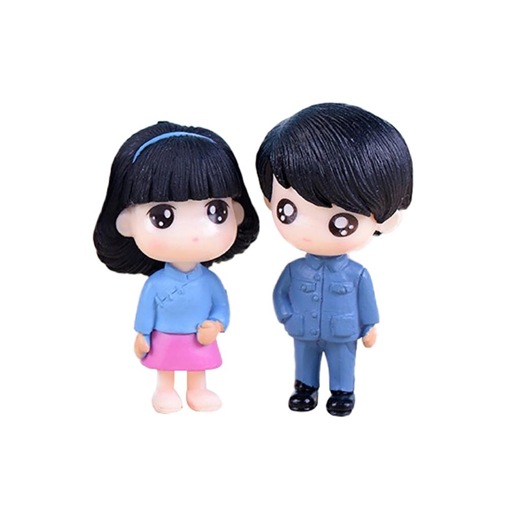 Mini park benk bestefar bestemor modell miniatyr plast hage statuer landskap hage dekor ornament skulpturer: 9