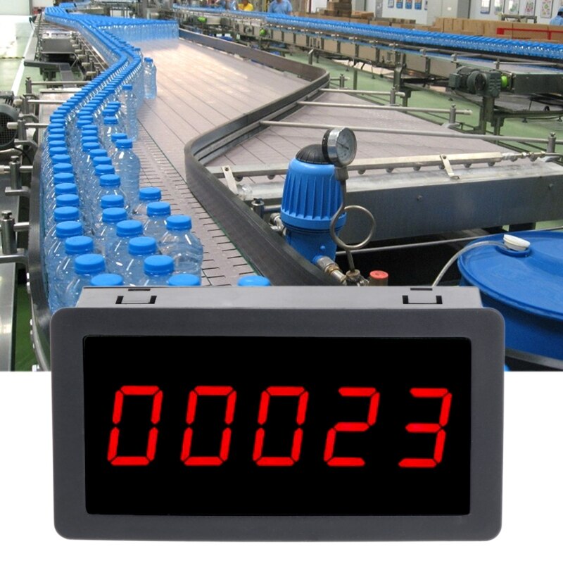 DC 12-24V rojo 5 dígitos 0,56 \ "LED Panel de contador medidor más totalizador 0-99999