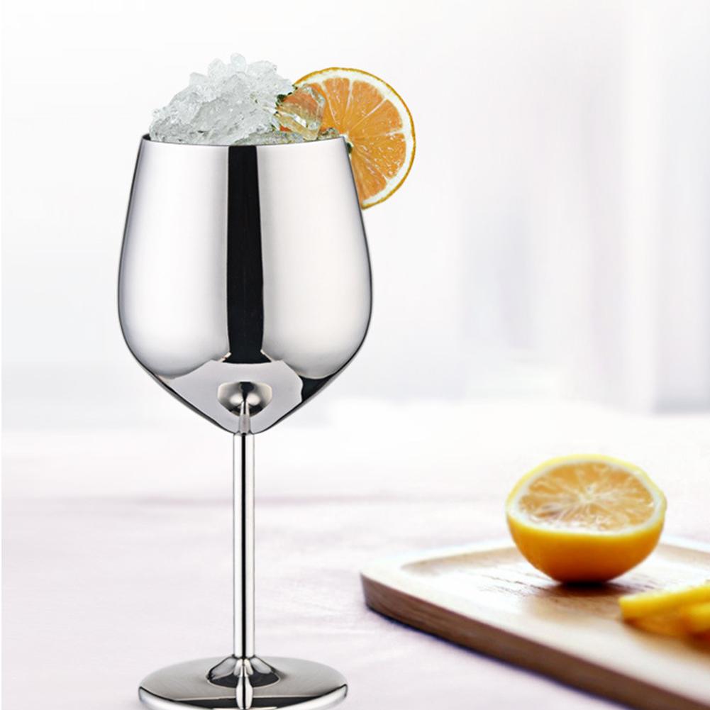 Rødvinsglas vinglas kobber spejl finish drinkware 18/10 rustfrit stål bæger til din nydelse 500ml #4w