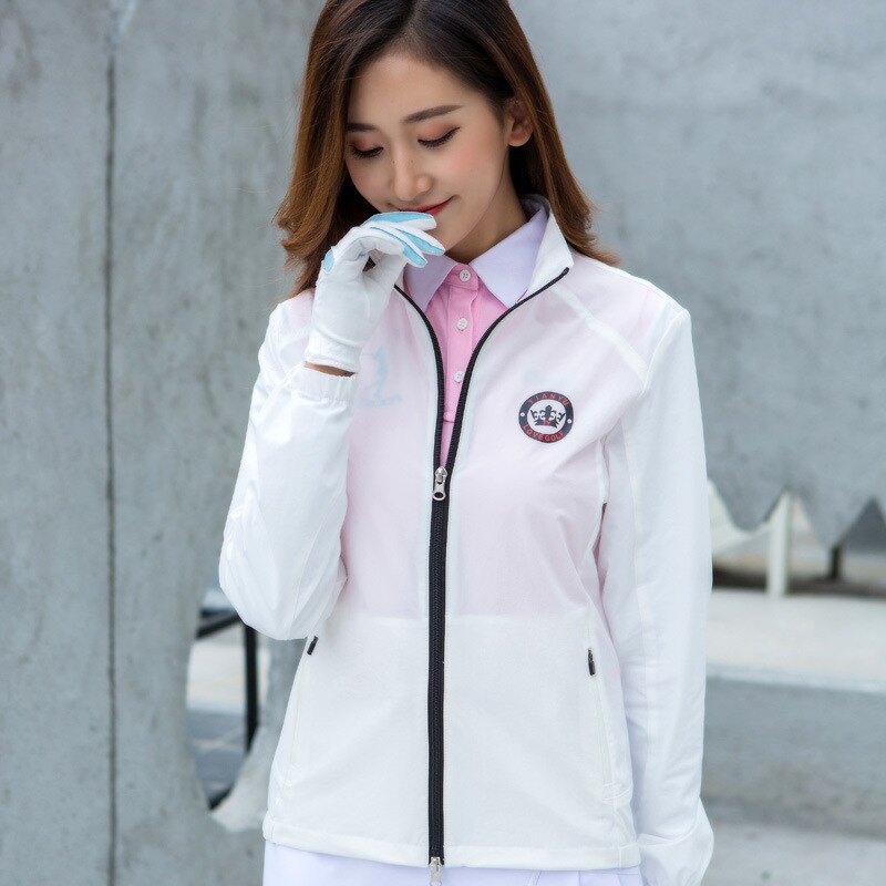 Golf femmes veste légère pleine coupe-vent à capuche veste dames Sport Golf vêtements coupe-vent à manches longues Golf manteau D0684