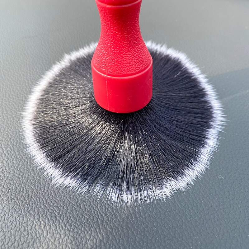 Cepillo de detalles para Interior de coche, plumero con cerdas sintéticas, supersuave