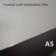 Film de stratification à froid en PVC de taille A5, texture givrée pour la protection des photos