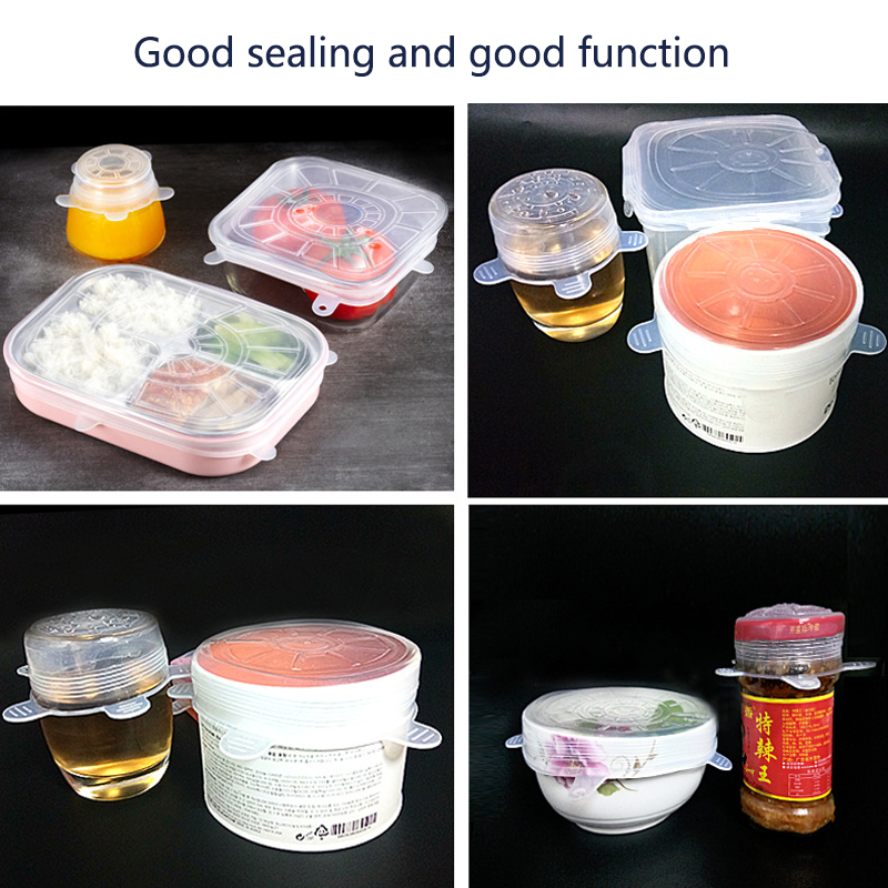 Verse deksel kom rekbare wikkel deksel kom deksel siliconen deksel pan universele siliconen rek deksels