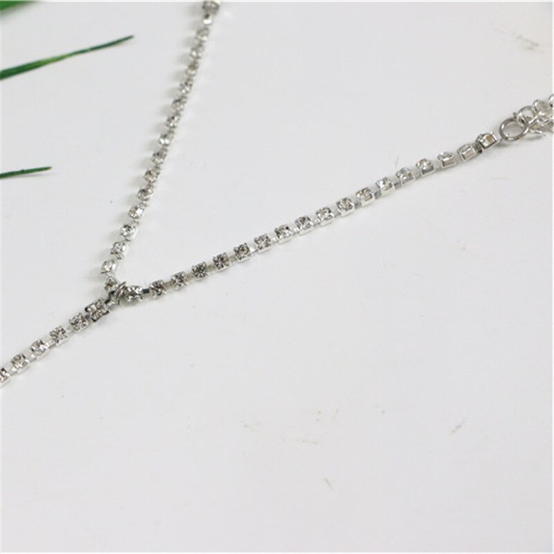 Glänzenden Strass Armbinde Einstellbar Kette für Frauen Charme Armbinde Armreifen Hand Kette Braut Hochzeit Partei Schmuck