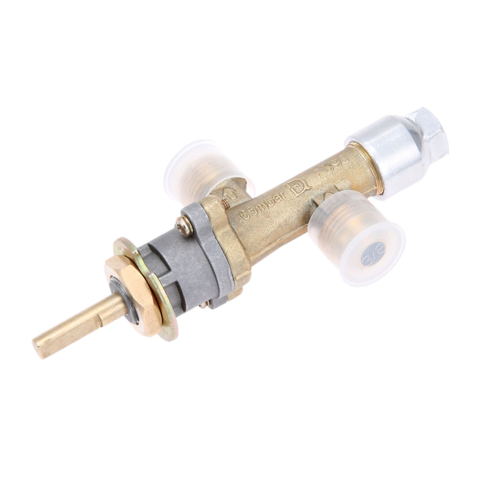 1 Pc Gas Control Valve Propane Fire Pit Flame Failure Safety Valve with Inlet & Outlet 5/8-18UNF for Gas Grill Heater Fireplace