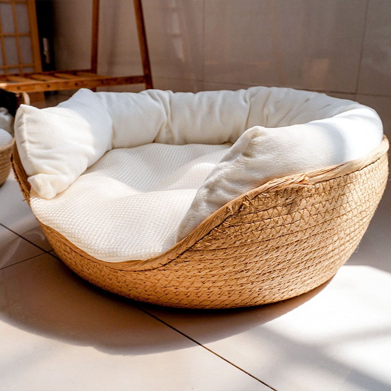 Honden Kat Warm Ronde Slapen Mand Zoete Kat Bed Gezellige Kitten Lounger Kussen Afneembare 2 En 1 Katten Bedden Wasbaar pet Cave: Pet  Bed / L 45cm within7.5kg