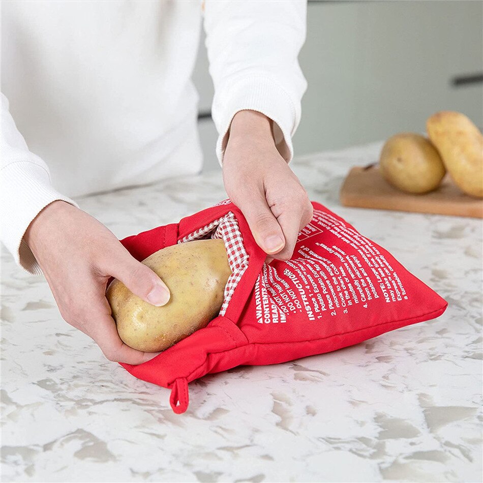 Magnetron Bakken Aardappel Zak Keuken Herbruikbare Magnetron Fornuis Bag Quick Snelle Gebakken Pouch Potato Bag Wasbare Stof Cooker Bag