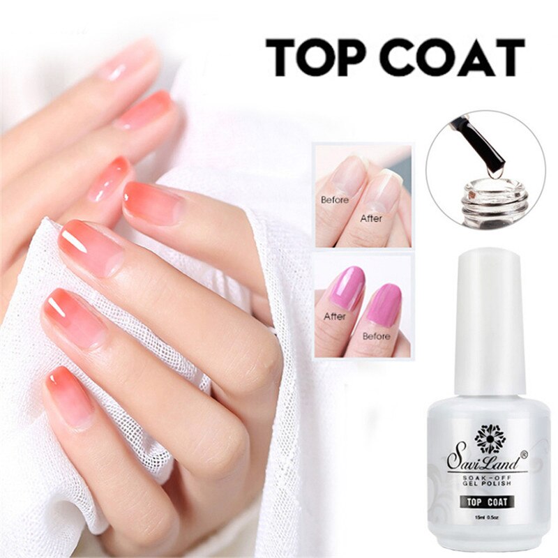 15Ml Top Coat Nail Protection Plastic Verzegeling Lijm Nail Ontwerpen Verwijderbare Uv Lamp Top Coat Vernis Een Ongles