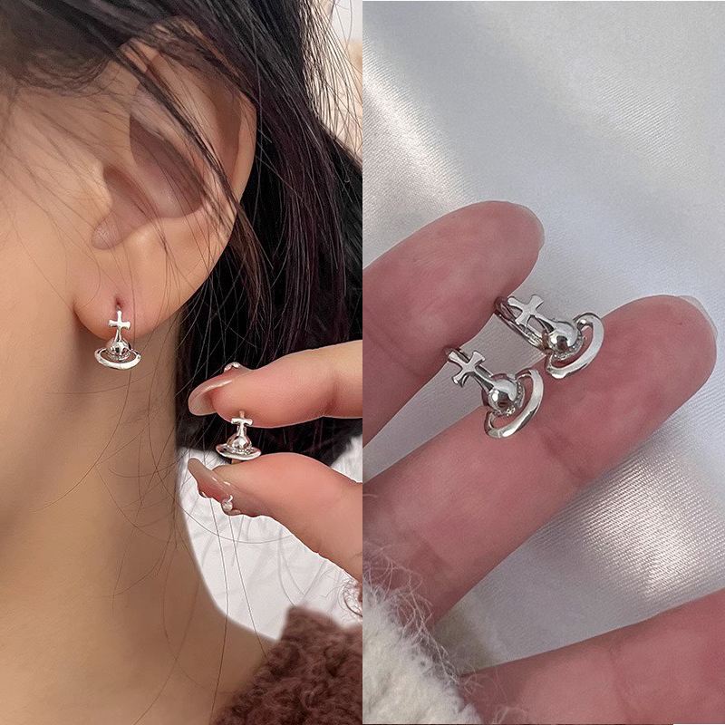planète boucles d'oreilles femmes coréen Niche exquis oreille accessoires français rétro Simple tempérament boucles d'oreilles bijoux