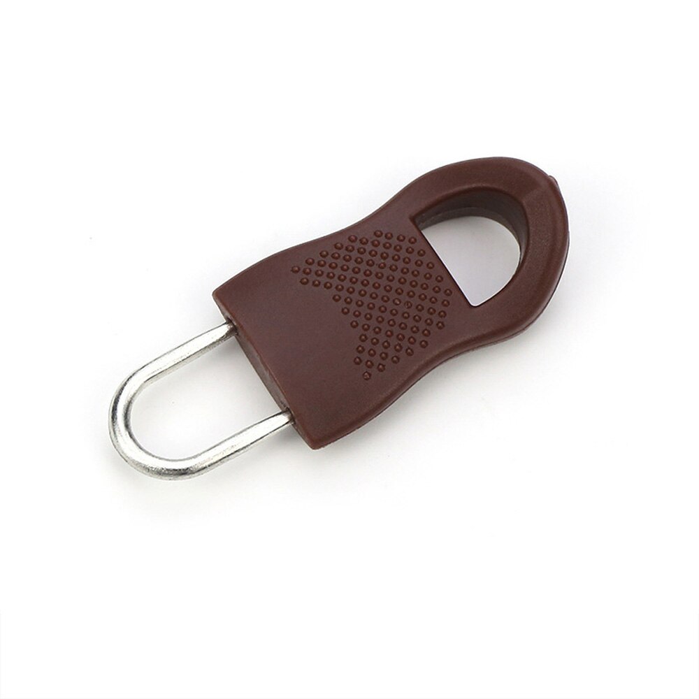 Juego de reparación de cremallera desmontable Universal, tirador de cremallera para bolsa de viaje, Maleta, mochila, accesorio de coser DIY, Uds.: brown S