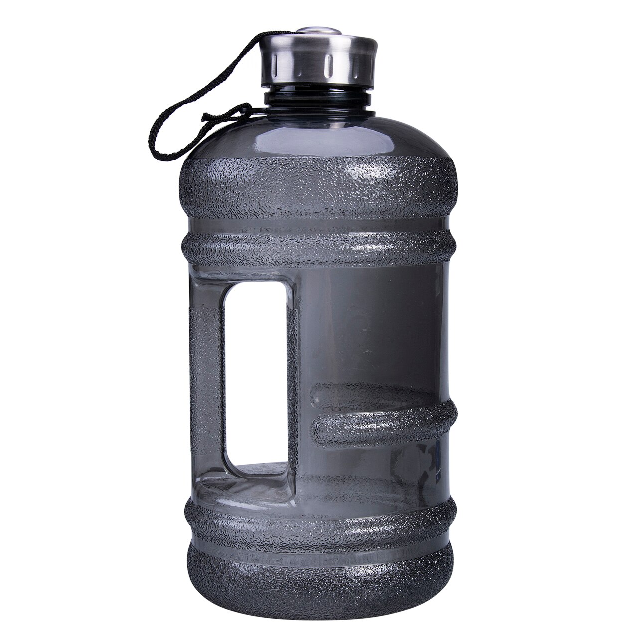 Hjemme udendørs officiel kæmpe sportsflaske 2.2 liter motionsrum vandgryder fitness kedel sport vand shaker camping: Sort