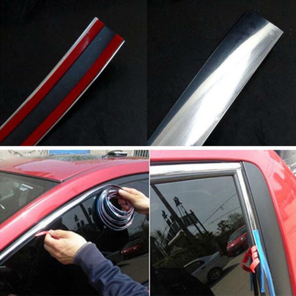 Guard Molding Strip Flexible Chrome-plated Accessories Edge Trim Interior