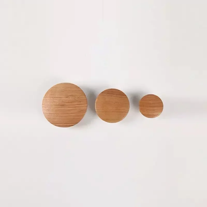 Gancho de madera maciza para colgar ropa con forma de seta, vestíbulo , colgante de pared de salón, gancho circular para ropa, perchas para sombreros