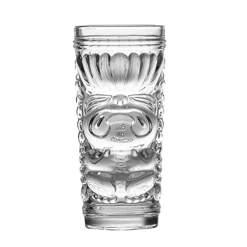 Glass Tiki Mug Modern Bar Tiki Cooler Clear Tumblers: Tall Tumbler 410ml