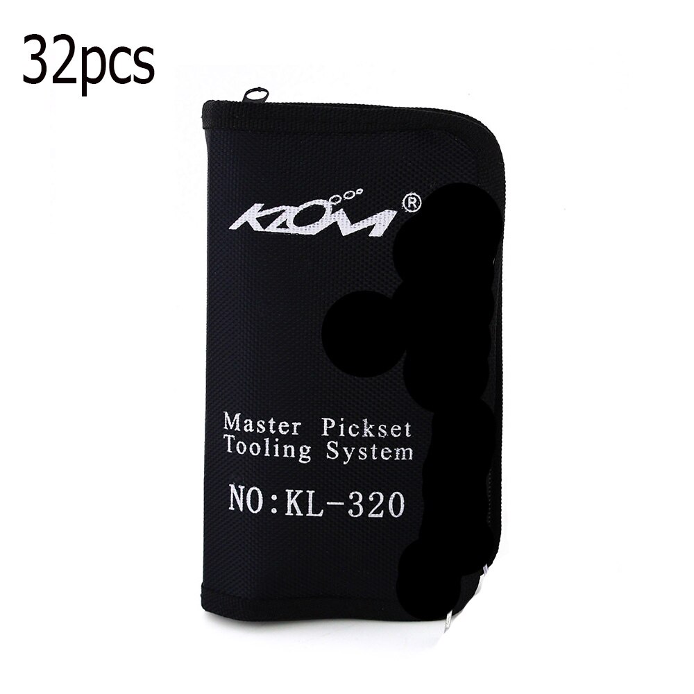 Klom 32pcs Lock Pickset Tools Remove Hand Tools with 9pcs Transparent Practice Lock Opener Kit Locksmith Training