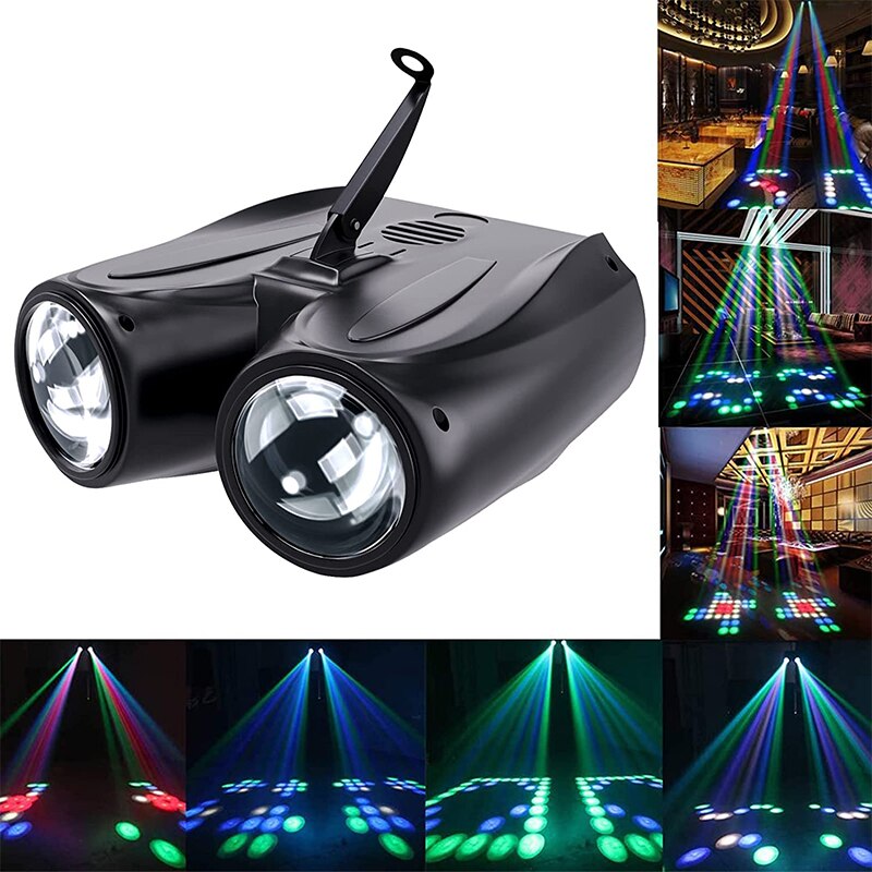 Lumières de scène DJ 128 LED, motif sonore, lumière de fête activée, effet stroboscopique, pour Club de danse, événement Disco de mariage