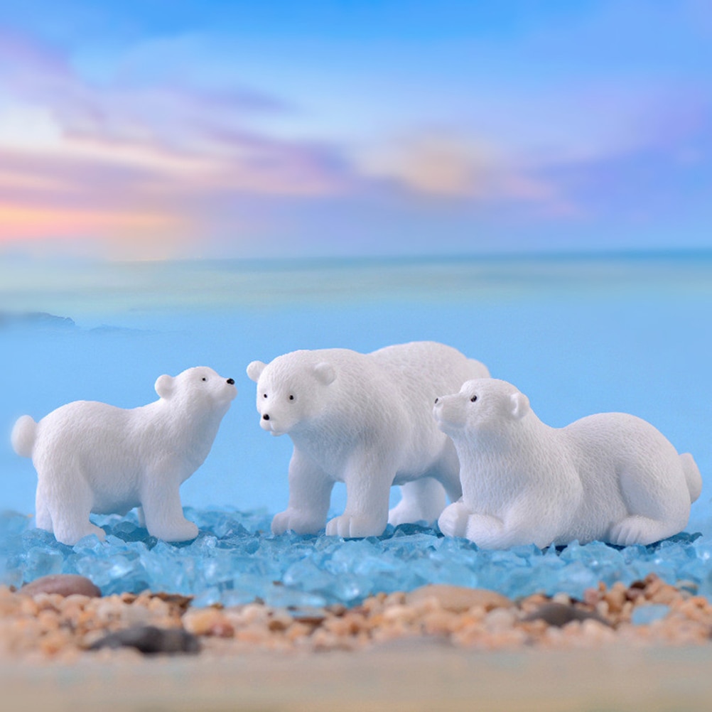 10 stk boligindretning landskab isbjørn ornament yndig isbjørn udsmykning håndværk desktop udsmykning boligindretning tilbehør