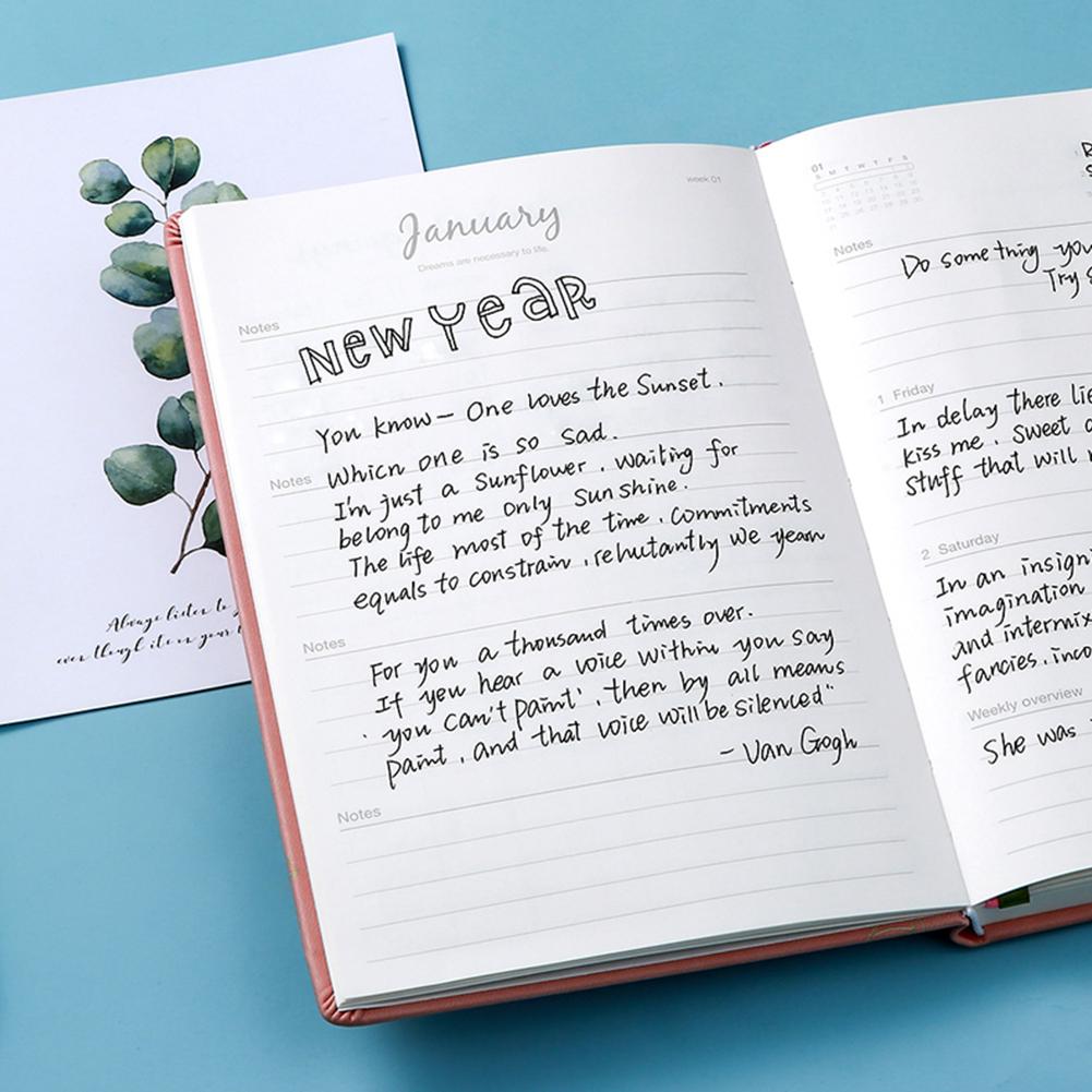 Daily Weekly Monthly Journal Planner Notebook Agenda Planner Plan A5 Notebook Stylish Floral Schedule Office Stationery