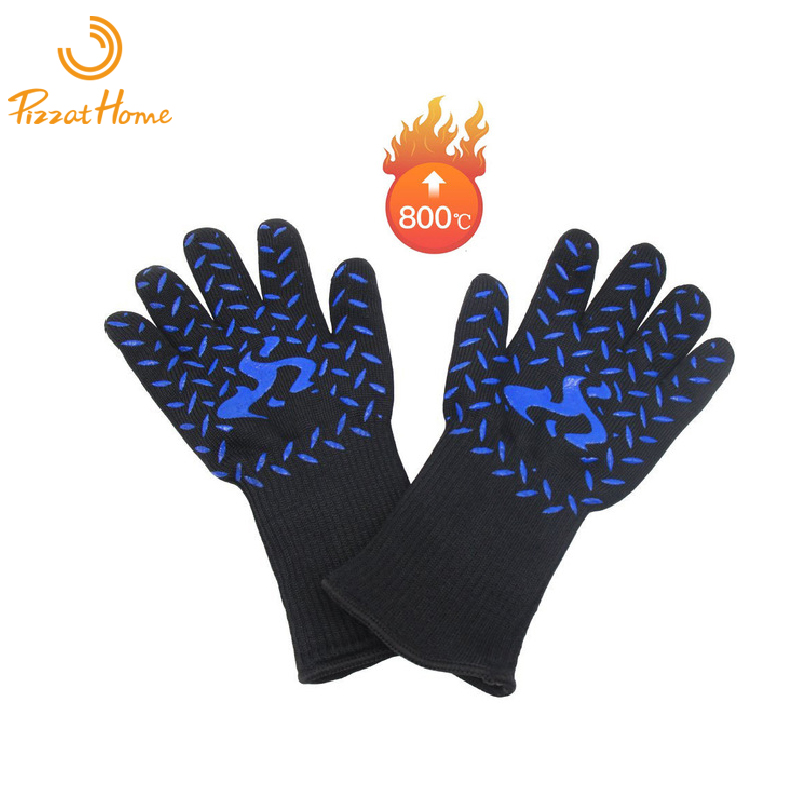 PizzAtHome Grill Wärmedämmung Handschuhe Hohe Temperatur Widerstand 800 ℃ Handschuh Backen Grill Mikrowelle Handschuhe
