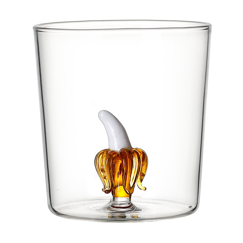 3D Animal Glass Water Cup Cute Modeling Household Simple Glass Coffee Juice Drink Milk Cup Home Desktop Accessories