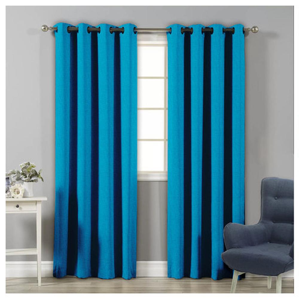 Cortinas Opacas Salón Modernas Aislantes Térmicas para Dormitorio 1 Pieza 140 x 260 cm ADP Home: Azul cielo