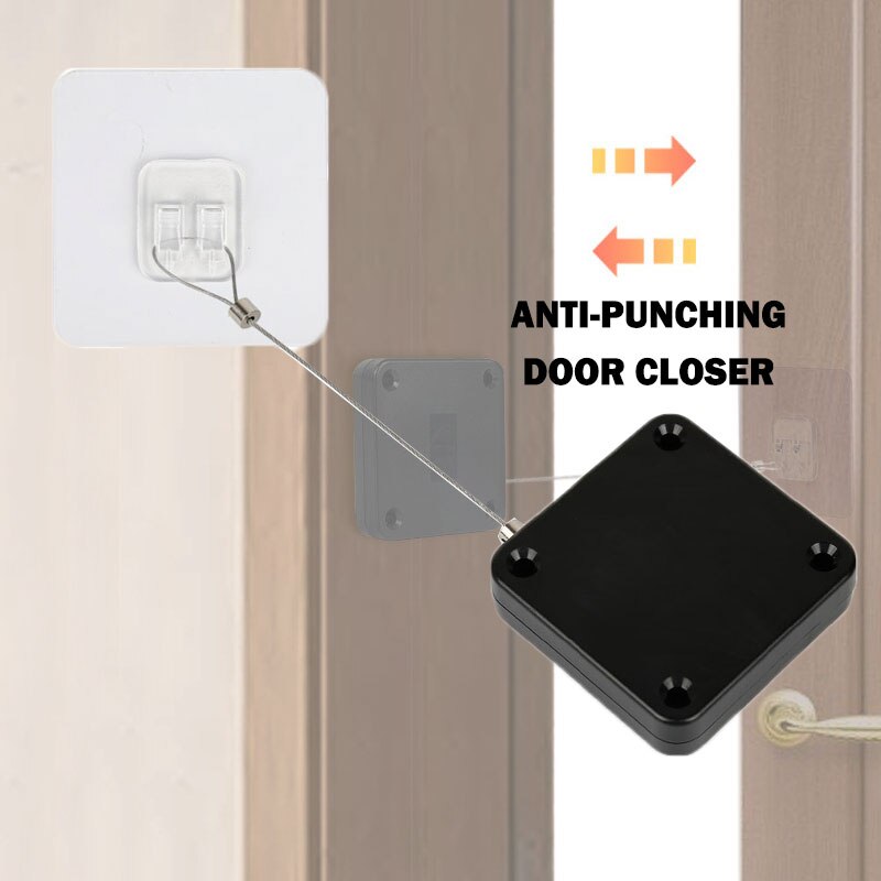 4PCS Hardware Automatic Sensor Door Closer Non-Contact Automatically Close Stretchable 1.2m For All Doors Door-closing-Connector