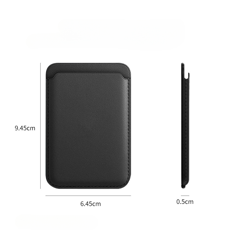 Cartera MagSafe magnética - Funda tarjetero de cuero PU para iPhone 12/13/14/15/16, accesorio MagSafe delgado con almacenamiento de tarjetas ​