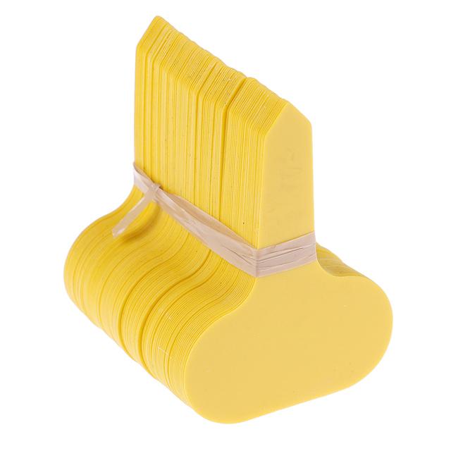 Étiquettes de jardin Classification des plantes, 100 pièces, signe de tri, étiquette, billet, plaque d'écriture en plastique, carte à brancher colorée: YELLOW