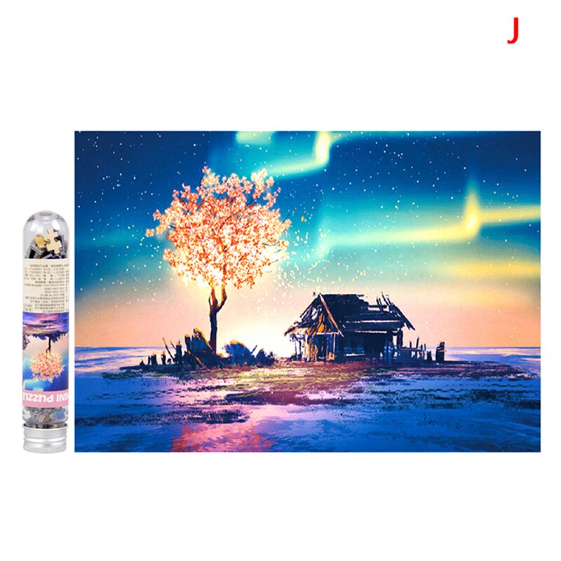 12 arten Puzzle Landschaft Öl Malerei Chinesische Malerei Jigsaw Mini Reagenzglas Paket Pädagogisches Spielzeug Für Erwachsene Und Kinder 150pcs: J