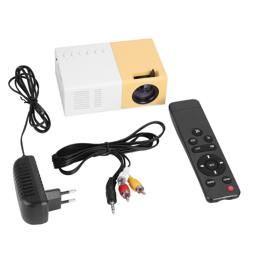 Tragbare J9 1080P Mini Projektor Heimkino Kino Multimedia mit Accessorices VGA Kabel USB HDMI