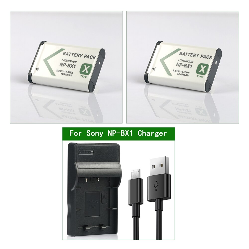 NP-BX1 NP BX1 Camera Battery + Charger for Sony ZV1 DSC-HX60V HX90V RX1 RX1R RX1RM2 RX100 M2 M3 M4 M5 M6 M7 II III IV V VI VII: 2Battery 1Charger