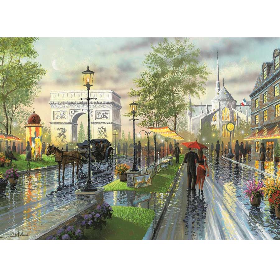 5D DIY Diamond Painting Street scenery Diamond Embroidery Rainy day abstract landscape Diamond Mosaic Art AA842