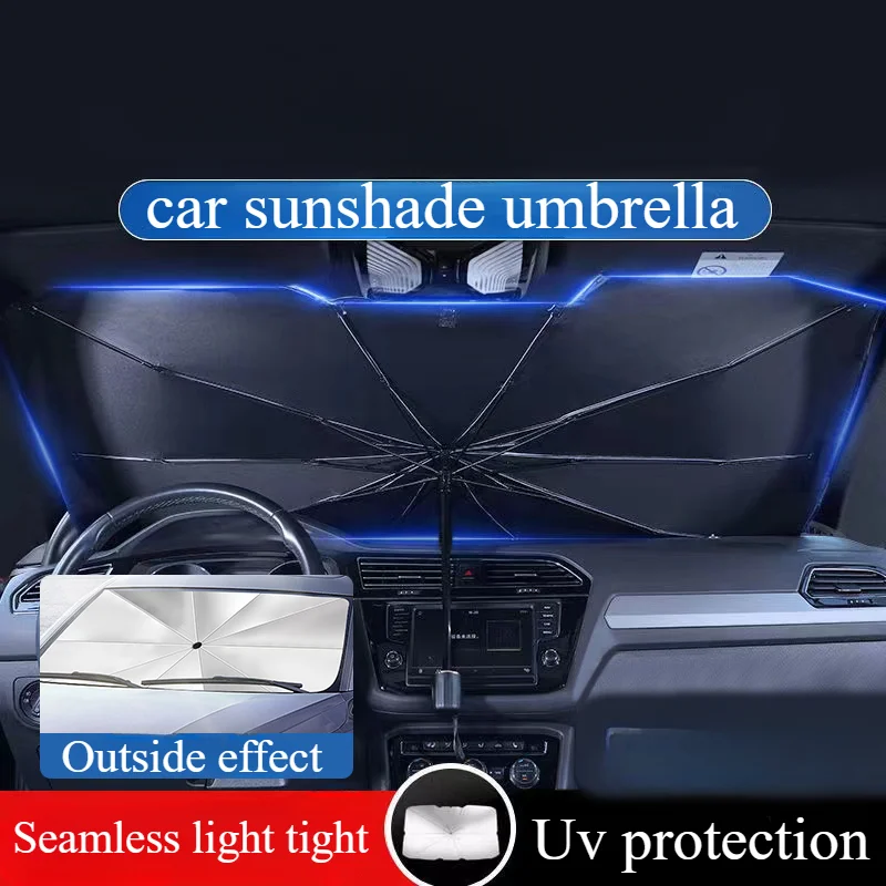 Auto Sonnenschirm Regenschirm Frontscheibe Sonnenschutz Faltbare Sonnenschirm Sommer UV Schutz Auto Wärmedämmung Auto universal