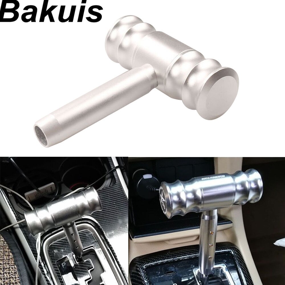 T-Handle Gear Shift Knob Handle Automatic Car Gear Stick Shift Knob Universal Airplane Thrust Lever Style Aluminum Alloy