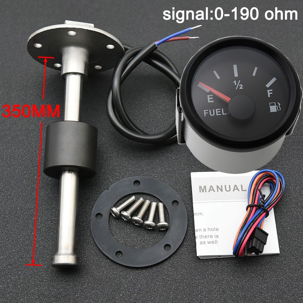 HD Fuel Level Sensor 0-190ohm 150 200 250 300mm Water tank Level Sensors 52mm Vehicles Fuel Level Gauges for Car Boat Motorcycle: with 350mm sensor