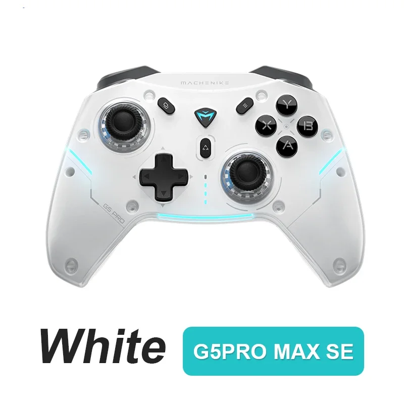 Machenike-G5 Pro Max Gamepad, Controlador de Jogos, Tri-Mode, Fps, Sem Fio, Elite, Hall Gatilho, Joystick para Switch, PC, Vapor: Branco