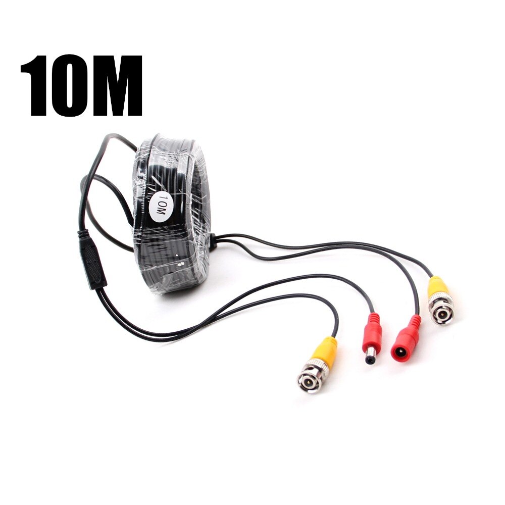 BNC Cable 5M/10M/18.3M/20M/30M/40M/50M Optional CCTV Cable Video Output DC Plug Cable for AHD/Analog BNC System DVR Kit