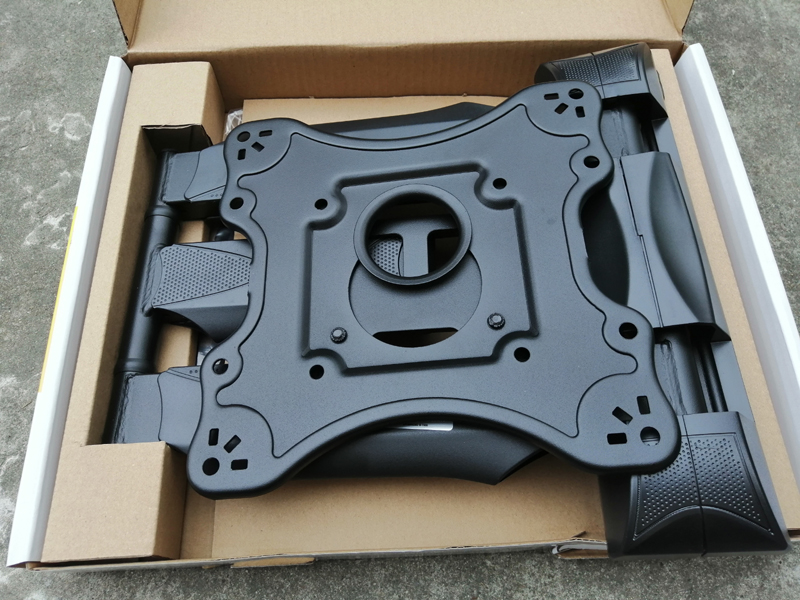 NB DF400 P4 32"-55" retractable 3 arm swing full motion 70kg tv wall mount articulating bracket with adaptor 400x400 hide cable
