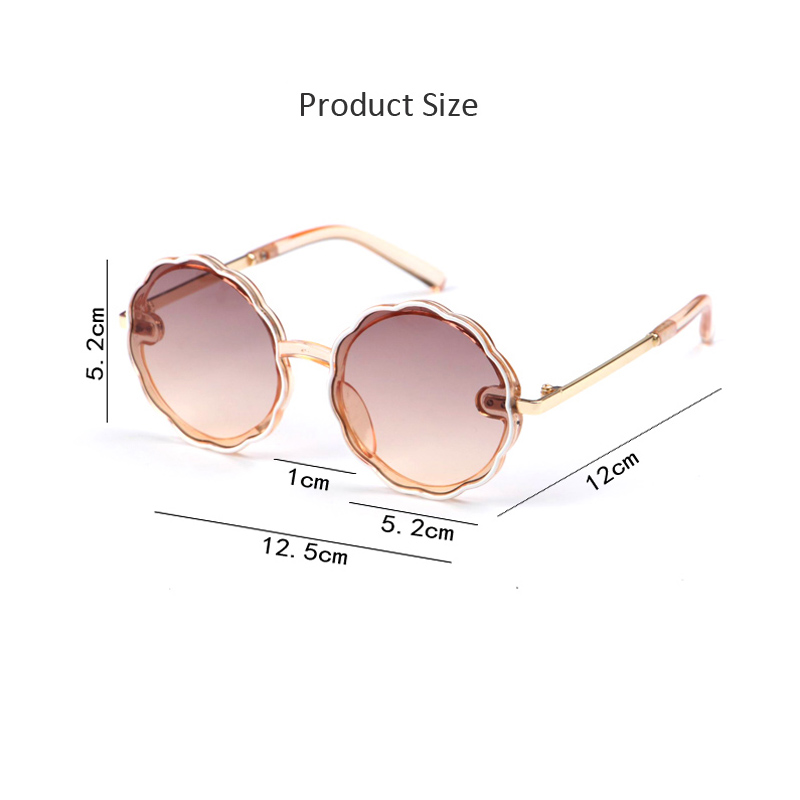 Zilead baby solbriller rund innfatning personlighet solbriller blondere barnebriller uv - motstandsdyktig trendy takrenne og jenter