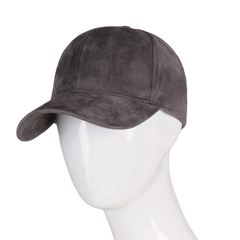 Damen Modische Baseball Cap Hip Hop Caps Damen Straße Kappe Wildleder Hüte Casual Einfarbig Baseball Kappe Für Damen: Dark Gray