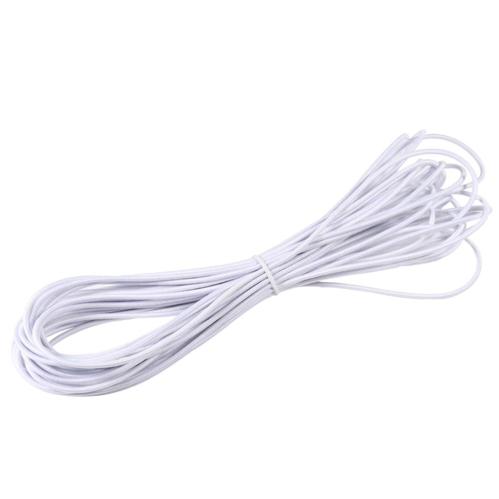 5/10/15m 1-3mm Latex Polyester Mouth Mask Round Elastic Band Mask Rope Rubber Band String Mask Ear Cord for DIY Mask