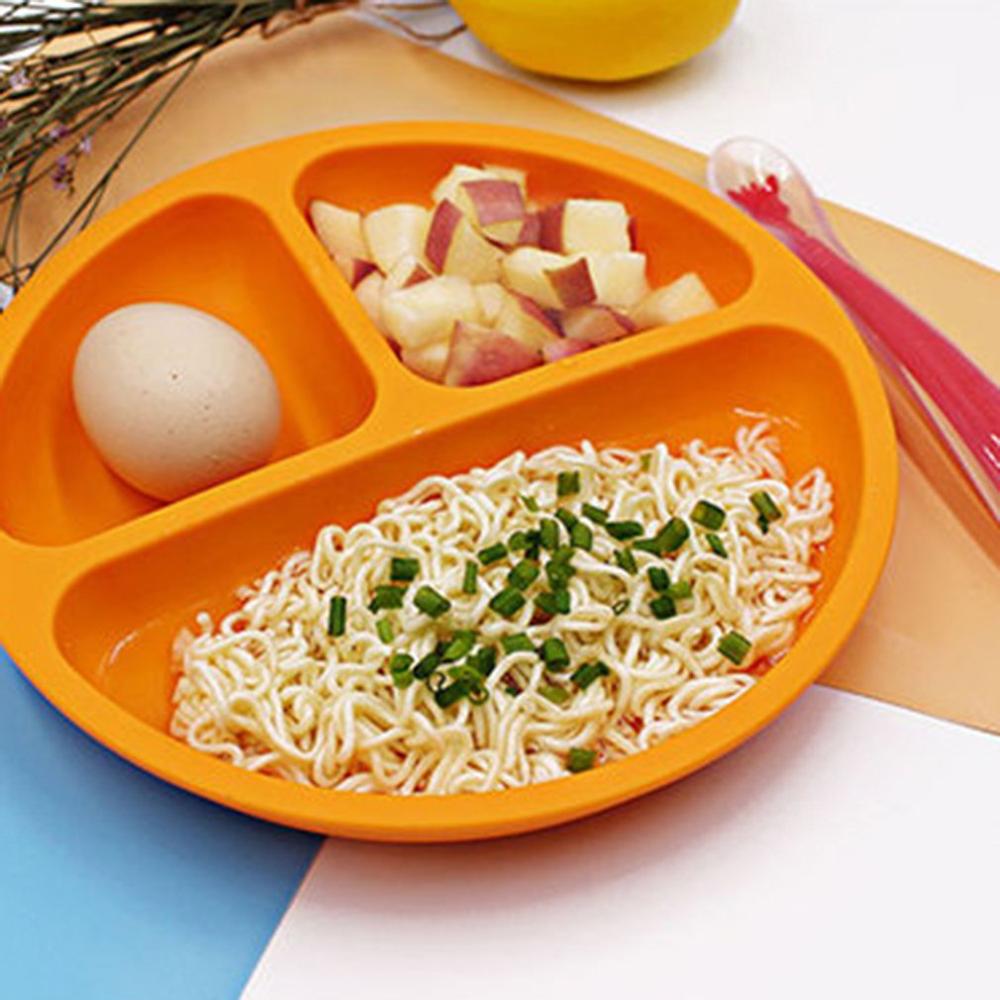 Vajilla de silicona para bebé, vajilla de almacenamiento de alimentos, platos de frutas, platos para alimentación para niños, cuencos, bandeja anticaída