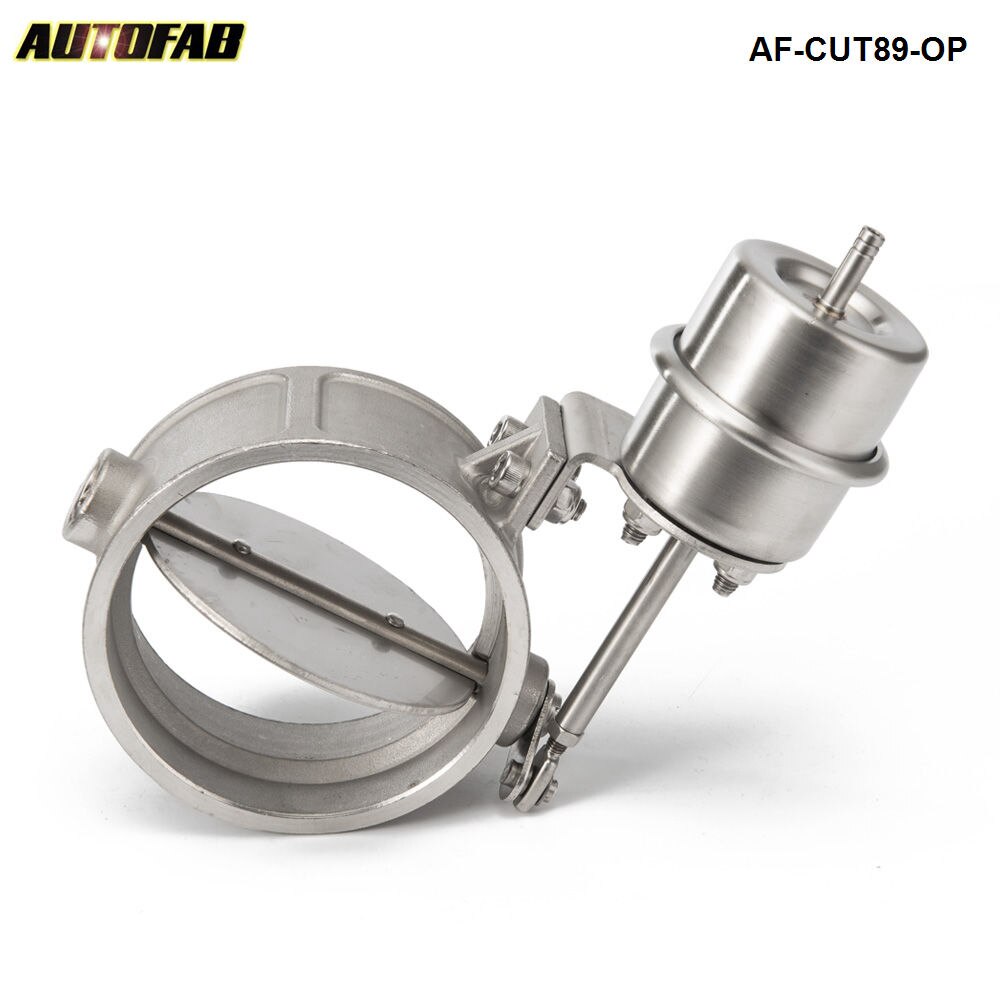 Vacuum Activated Exhaust Cutout / Dump 89MM OPEN Style Pressure: about 1 BAR AF-CUT89-OP