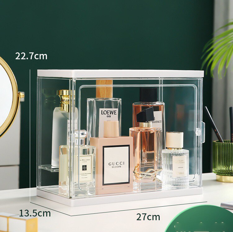 Acrylic Display Cabinet Perfume Storage Clear Cosmetic Storage Box Dustproof Animation Figures Nail Polish Jewelry Display Stand: Single L