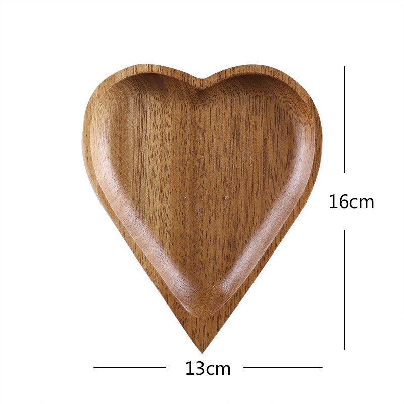 petit plat en bois japonais plats irréguliers assiette à Dessert en bois assiette à noix: J