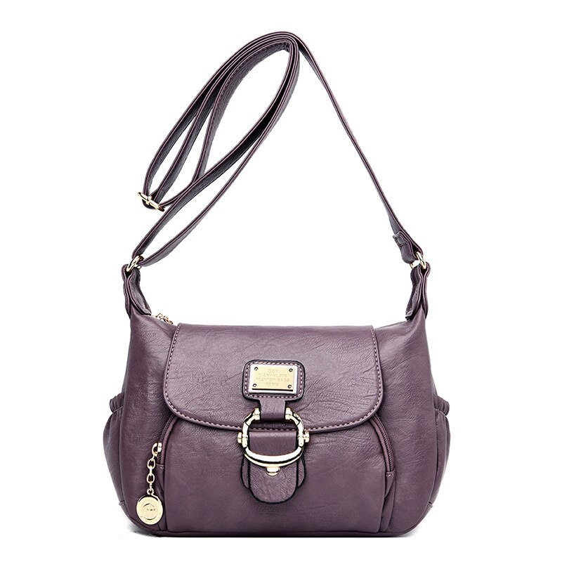 Moeder Vrouwen Tas Zacht Leer Koreaanse Leisure Midden-Leeftijd En Oude Mensen Schuine Enkele Schouder tas Vrouwen Tas Mama: purple