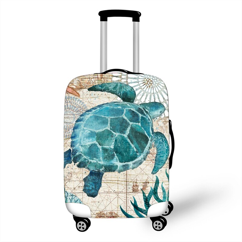 Bagages housse de protection pour mallette élastique couvertures xl, accessoires de voyage motif tortue poulpe, T1 housse de protection s: E / S